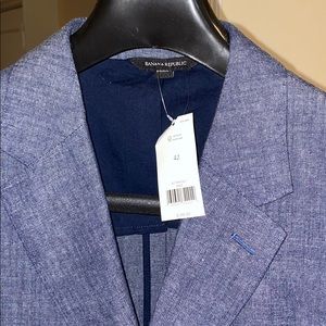 Navy men’s banana republic slim fit jacket